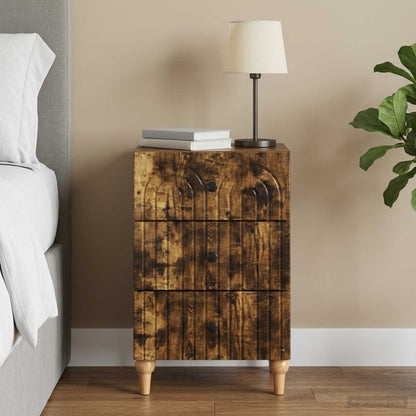 Armadio da Notte con cassetto Rovere Fumo 43x 41 x 66,5 cm