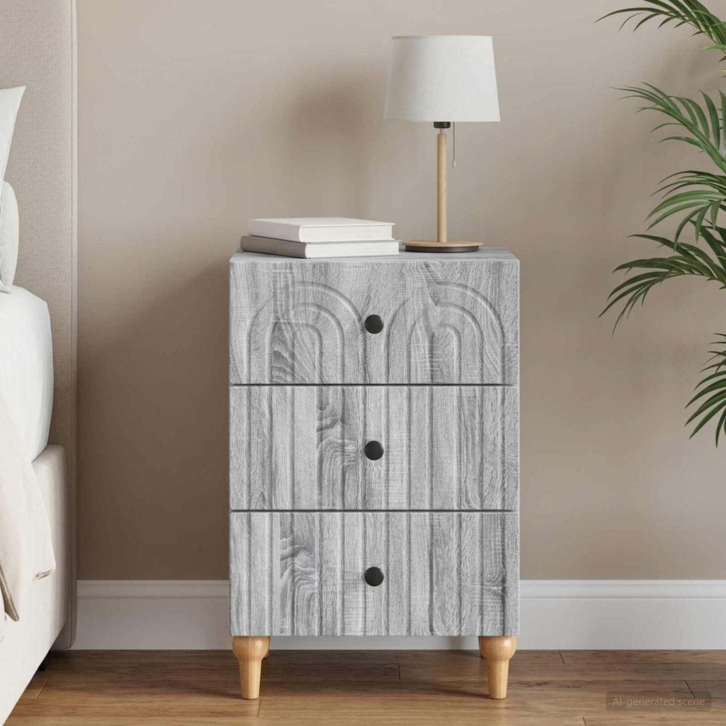 Armadio da Notte con cassetto Grigio Sonoma 43x 41 x 66,5 cm