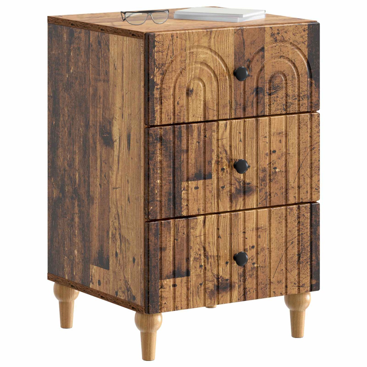 Armadio da Notte con cassetto Legno antico 43x 41 x 66,5 cm | homemem39