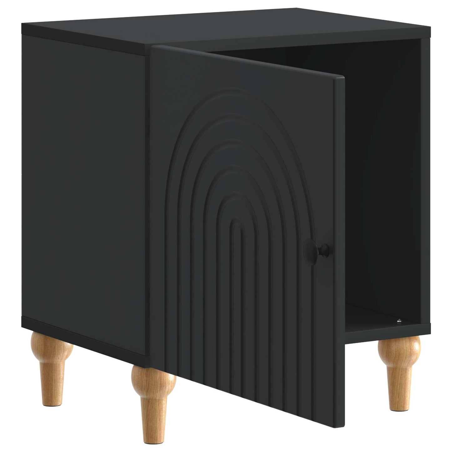 Armadio da Notte Nero 43 x 34,5 x 50 cm Legno ingegnerizzato