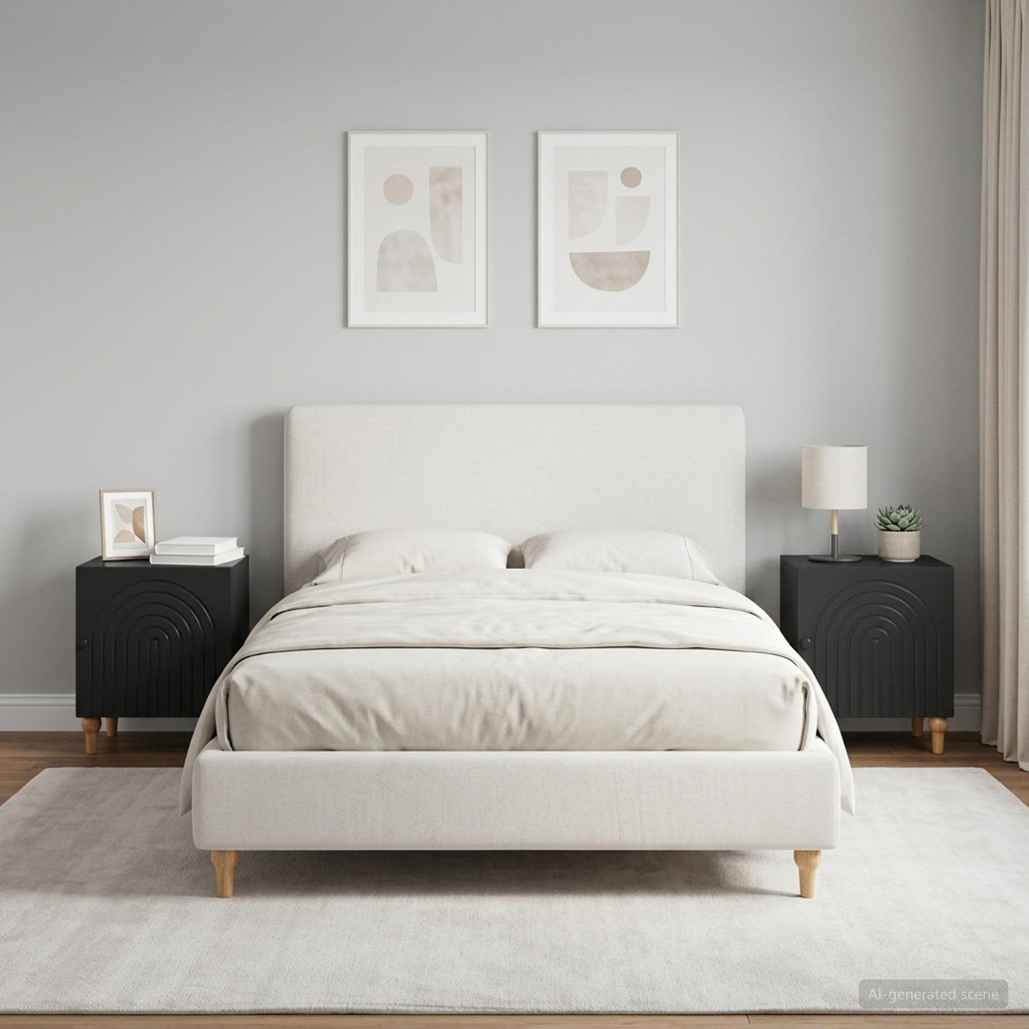 Armadio da Notte 2 pcs Nero 43 x 34,5 x 50 cm
