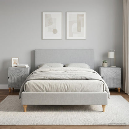 Armadio da Notte 2 pcs Grigio Cemento 43 x 34,5 x 50 cm