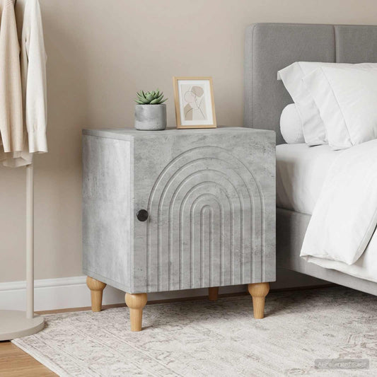 Armadio da Notte 2 pz Grigio Cemento 43 x 34,5 x 50 cm