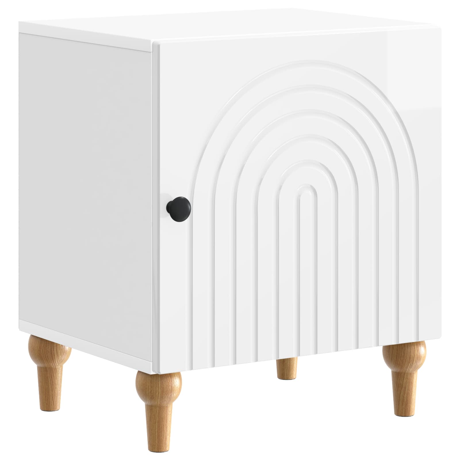 Armadio da Notte 2 pcs Bianco Lucido 43 x 34,5 x 50 cm | homemem39