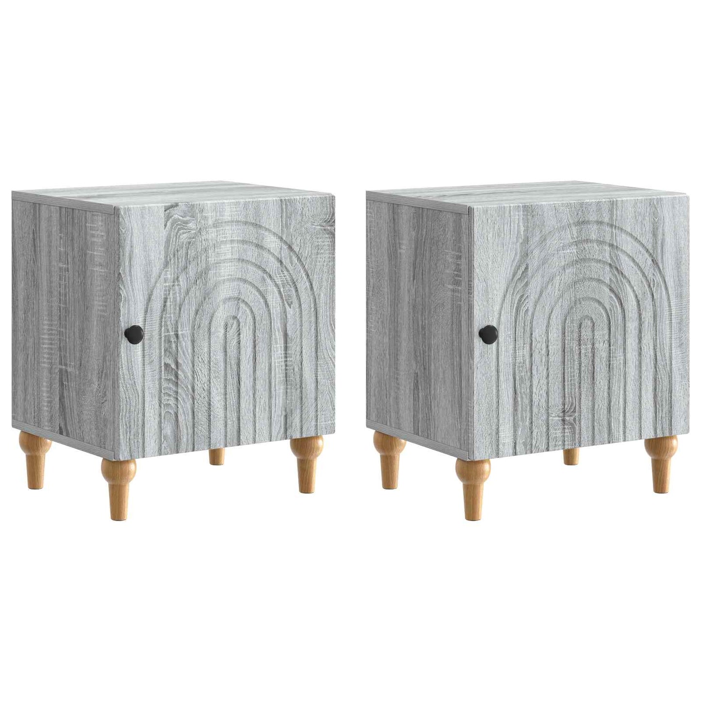 Armadio da Notte 2 pcs Grigio Sonoma 43 x 34,5 x 50 cm