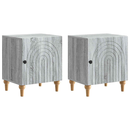 Armadio da Notte 2 pcs Grigio Sonoma 43 x 34,5 x 50 cm