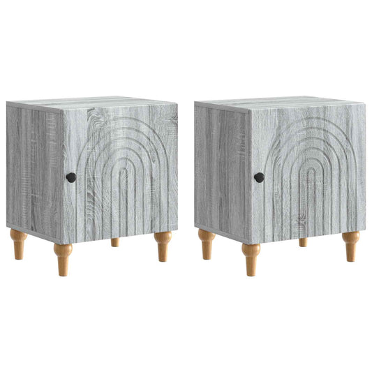 Armadio da Notte 2 pcs Grigio Sonoma 43 x 34,5 x 50 cm
