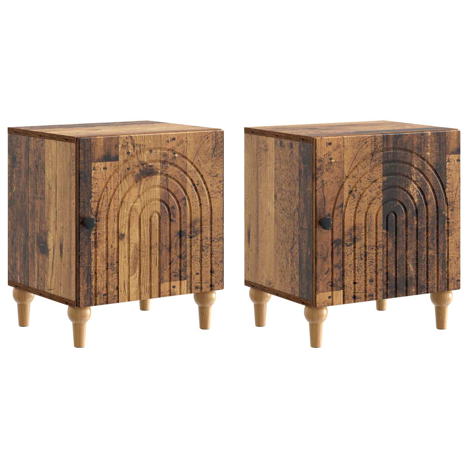 Armadio da Notte 2 pcs Legno antico 43 x 34,5 x 50 cm | homemem39