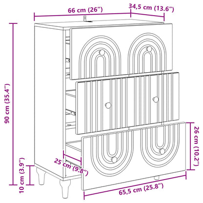 Mobile con Cassetti Bianco 66 x 34,5 x 90 cm | homemem39