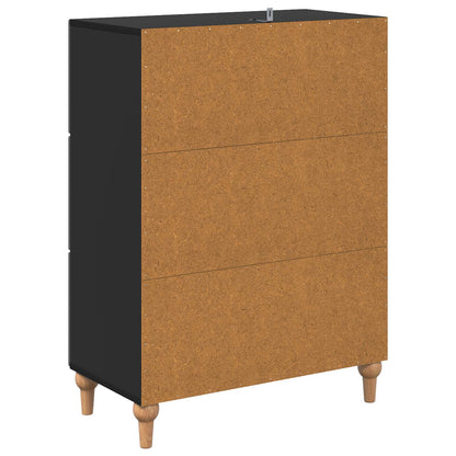 Mobile con Cassetti Nero 66 x 34,5 x 90 cm Legno ingegnerizzato | homemem39