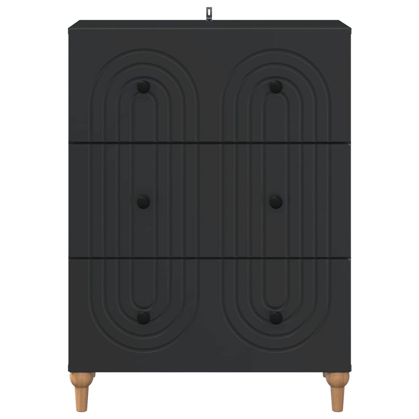 Mobile con Cassetti Nero 66 x 34,5 x 90 cm Legno ingegnerizzato | homemem39