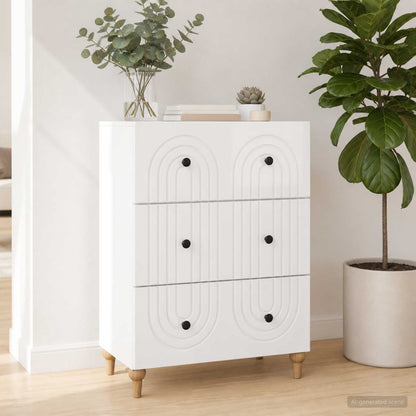 Mobile con Cassetti Bianco Lucido 66 x 34,5 x 90 cm