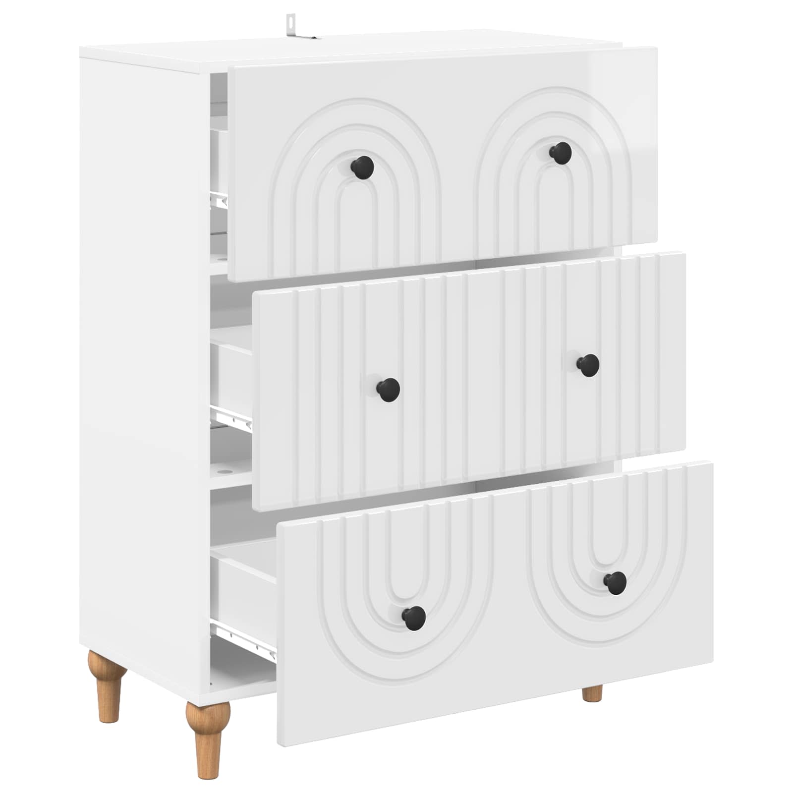 Mobile con Cassetti Bianco Lucido 66 x 34,5 x 90 cm | homemem39