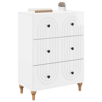 Mobile con Cassetti Bianco Lucido 66 x 34,5 x 90 cm