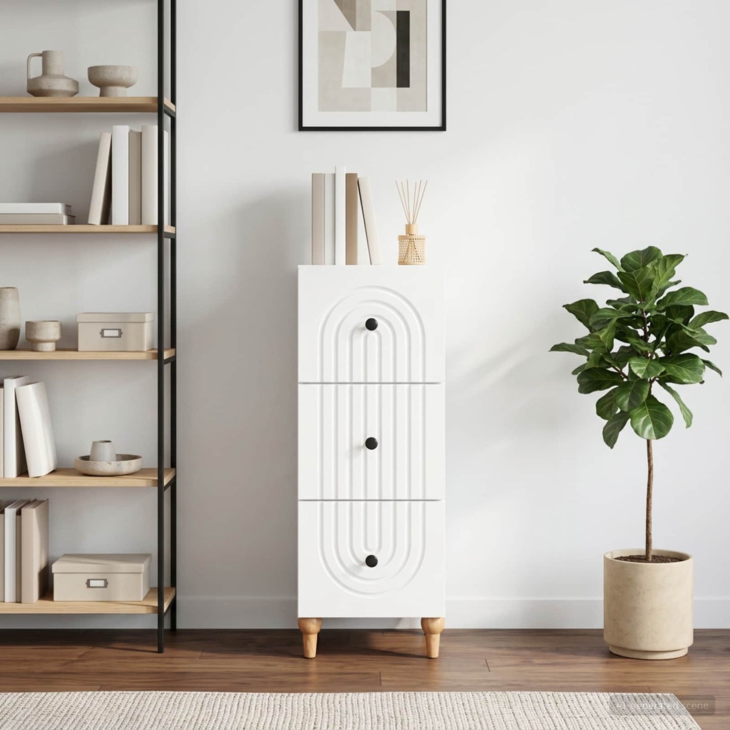 Mobile con Cassetti Bianco 33 x 34,5 x 90 cm