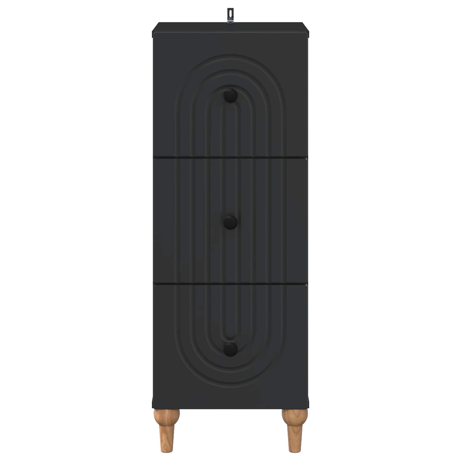 Mobile con Cassetti Nero 33 x 34,5 x 90 cm Legno ingegnerizzato | homemem39