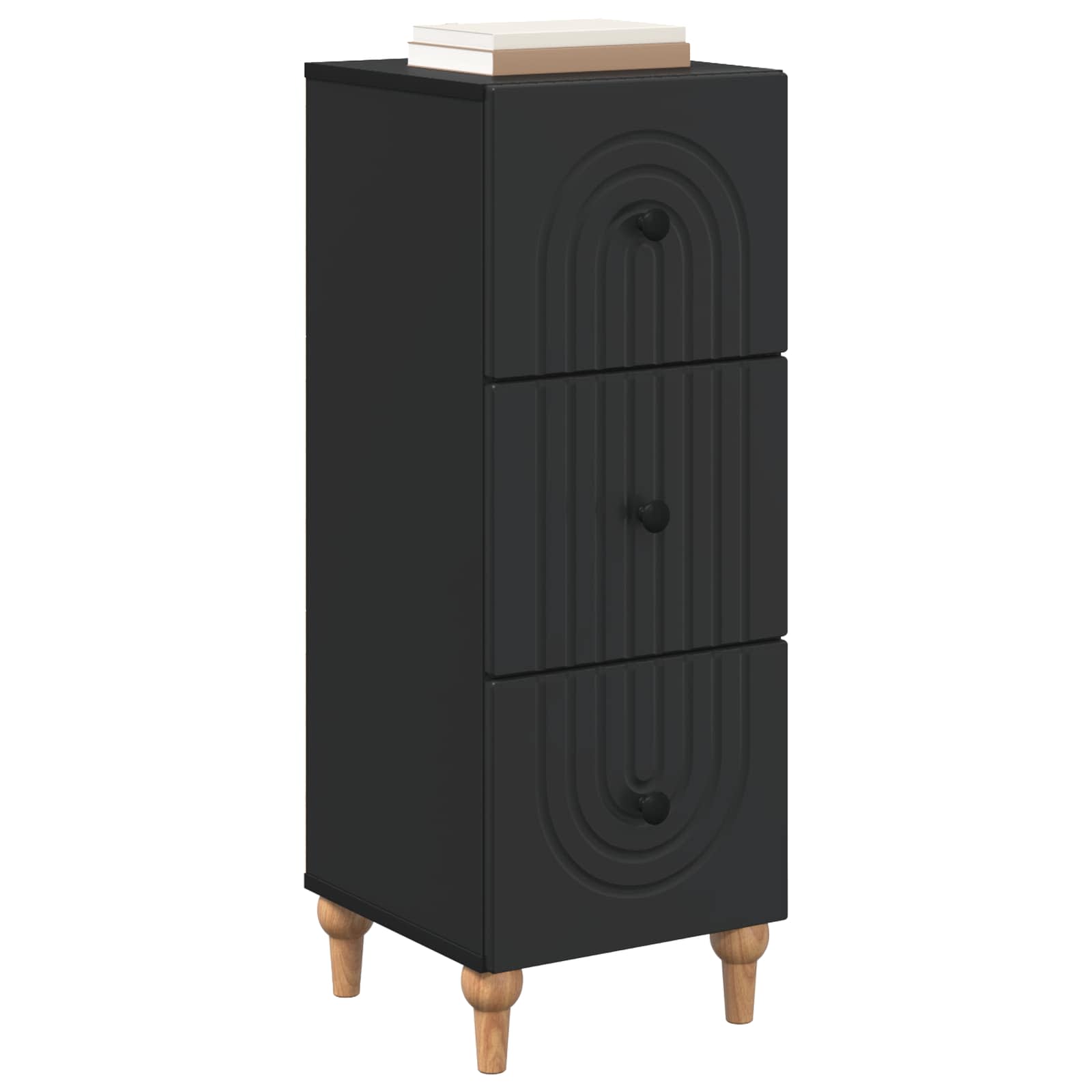 Mobile con Cassetti Nero 33 x 34,5 x 90 cm Legno ingegnerizzato | homemem39