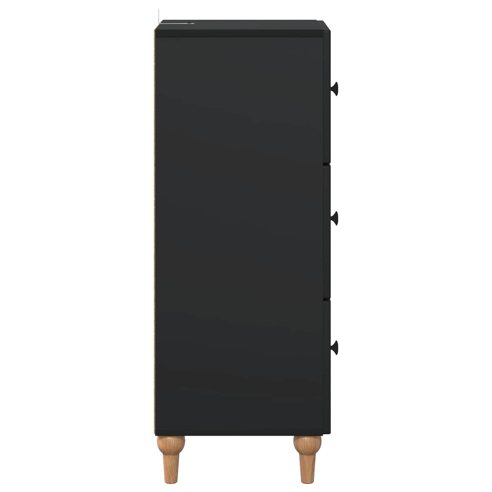 Mobile con Cassetti Nero 33 x 34,5 x 90 cm Legno ingegnerizzato | homemem39
