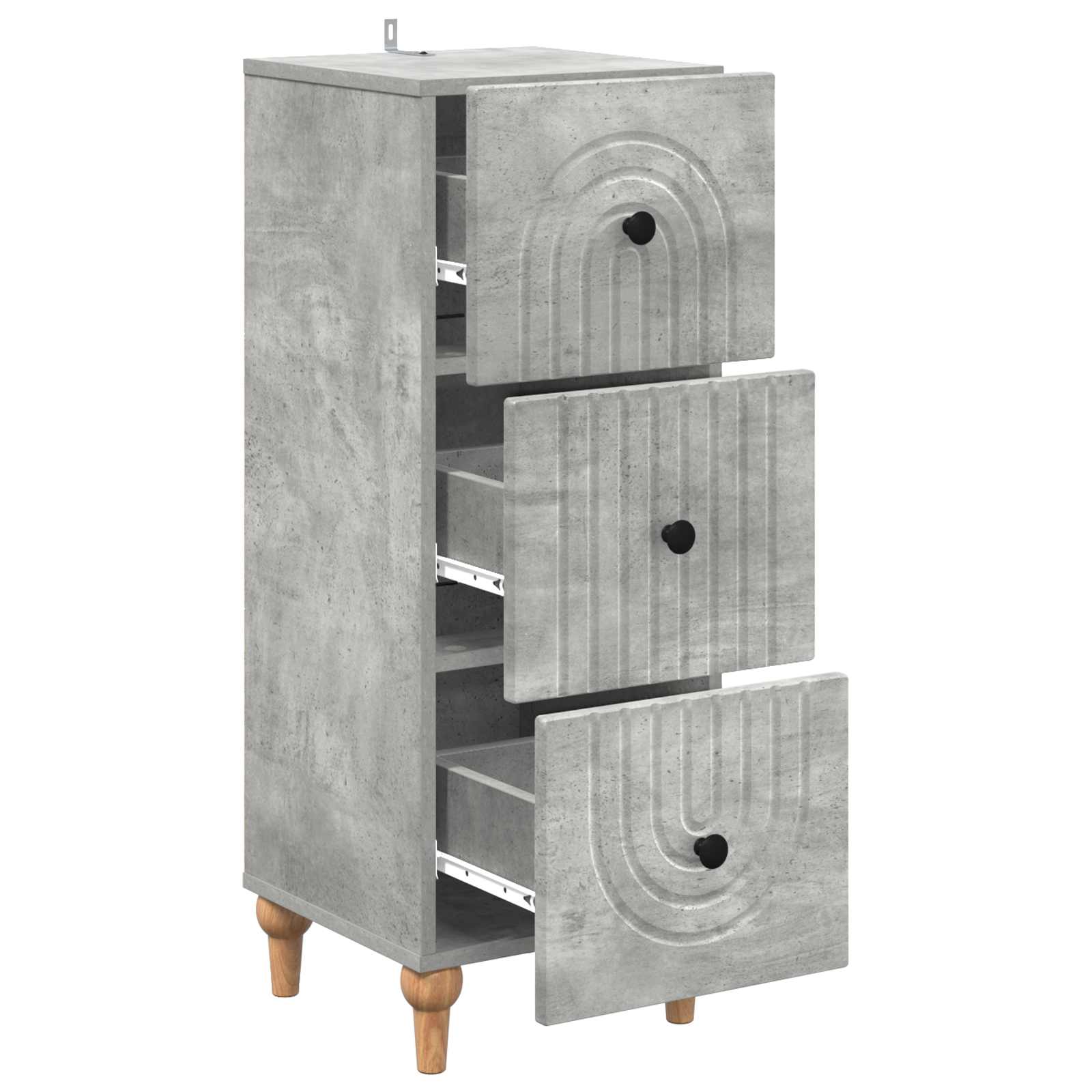 Mobile con Cassetti Grigio Cemento 33 x 34,5 x 90 cm | homemem39