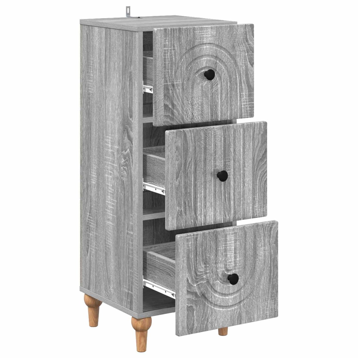 Mobile con Cassetti Grigio Sonoma 33 x 34,5 x 90 cm
