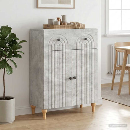 Credenza Grigio Cemento 66 x 34,5 x 90 cm Legno ingegnerizzato | homemem39