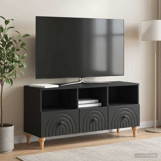 Mobile TV Nero 102 x 34,5 x 50 cm Legno ingegnerizzato