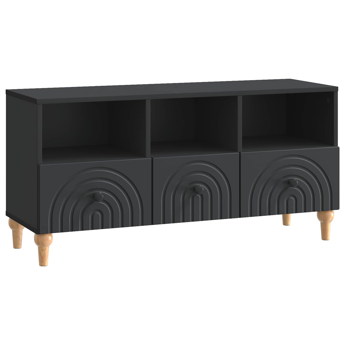 Mobile TV Nero 102 x 34,5 x 50 cm Legno ingegnerizzato | homemem39