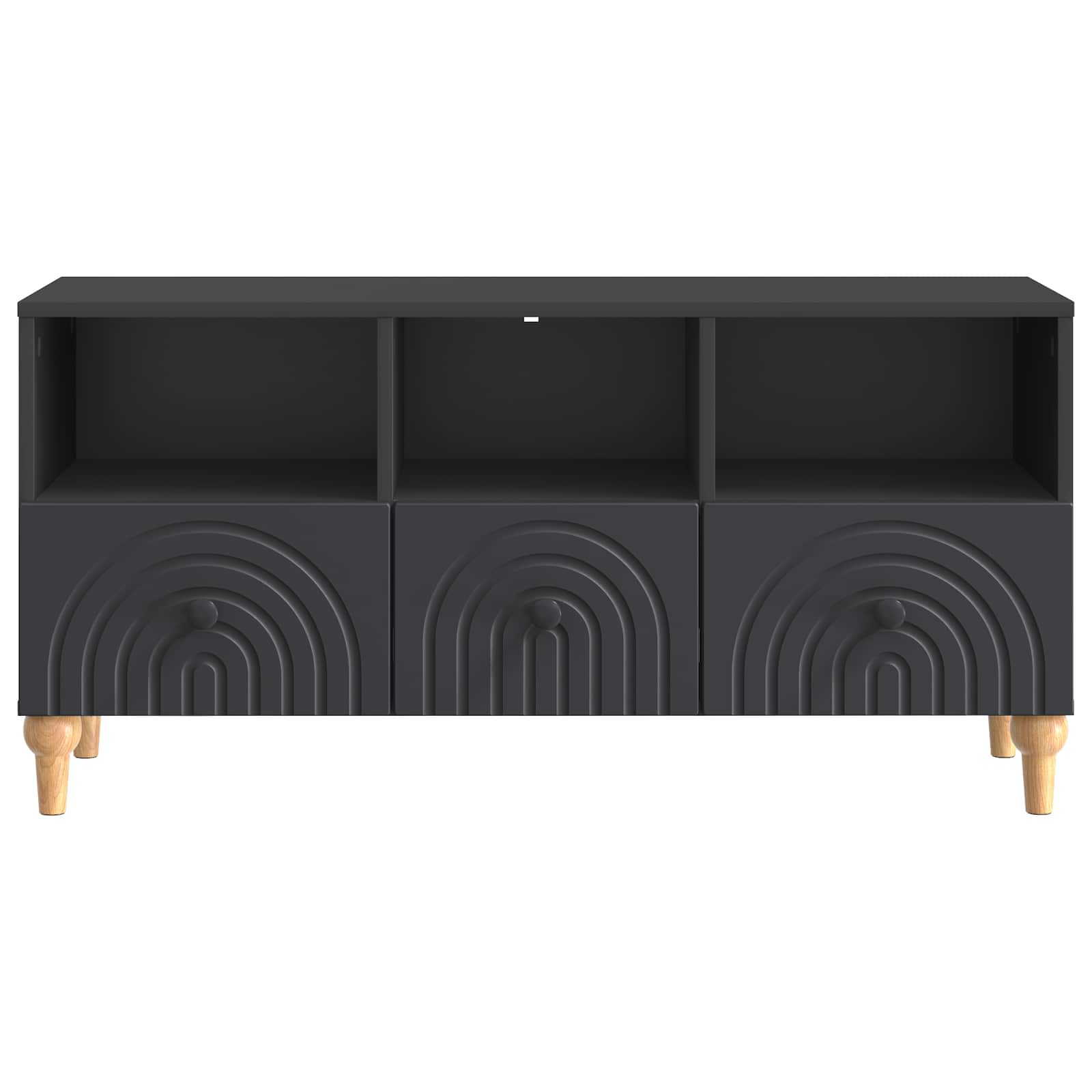 Mobile TV Nero 102 x 34,5 x 50 cm Legno ingegnerizzato | homemem39