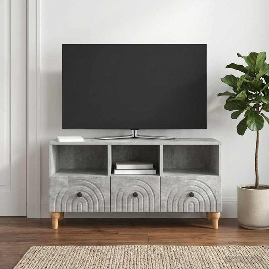 Mobile TV 102 x 34,5 x 50 cm Grigio Cemento