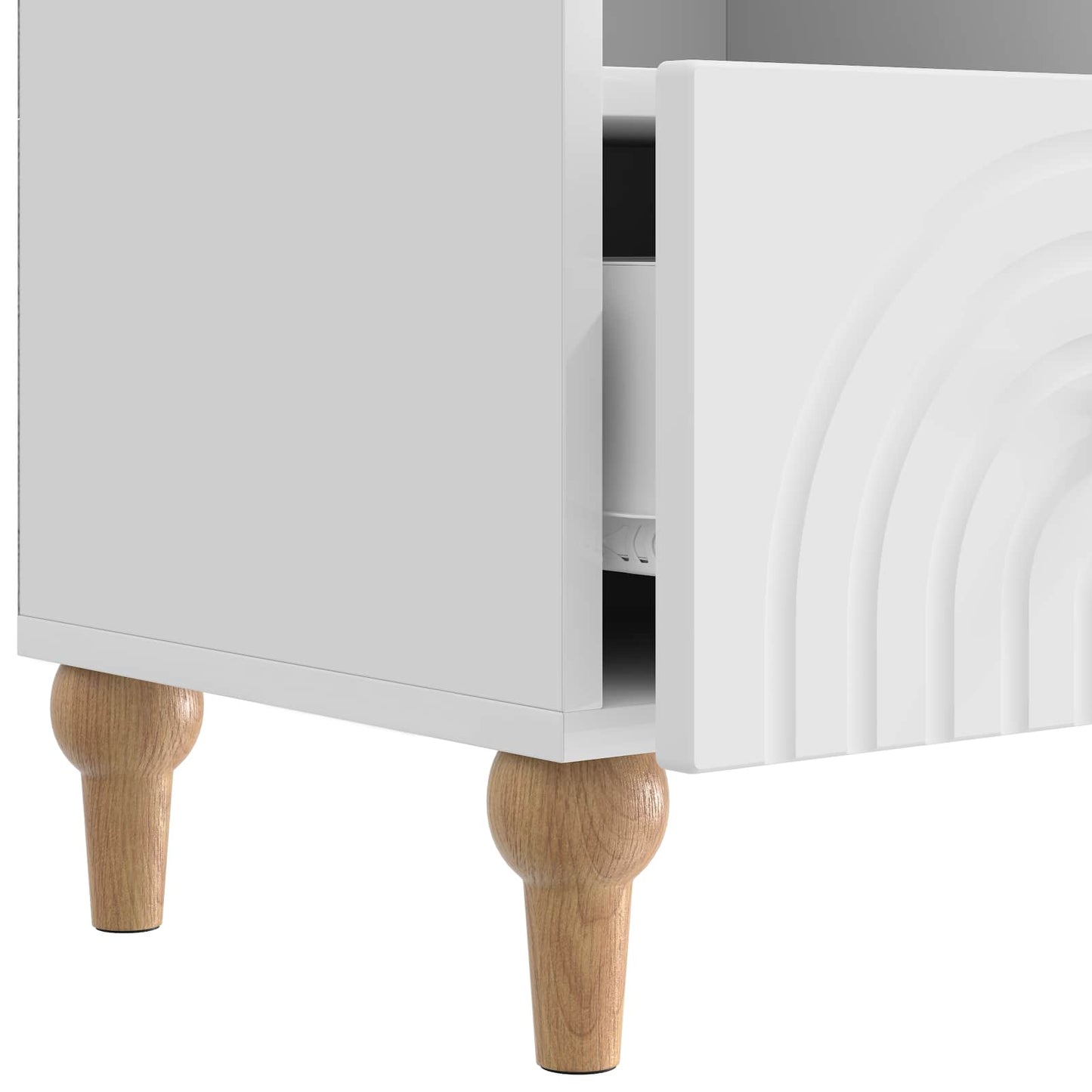 Mobile TV Bianco Lucido 102 x 34,5 x 50 cm Legno ingegnerizzato | homemem39