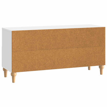 Mobile TV Bianco Lucido 102 x 34,5 x 50 cm Legno ingegnerizzato