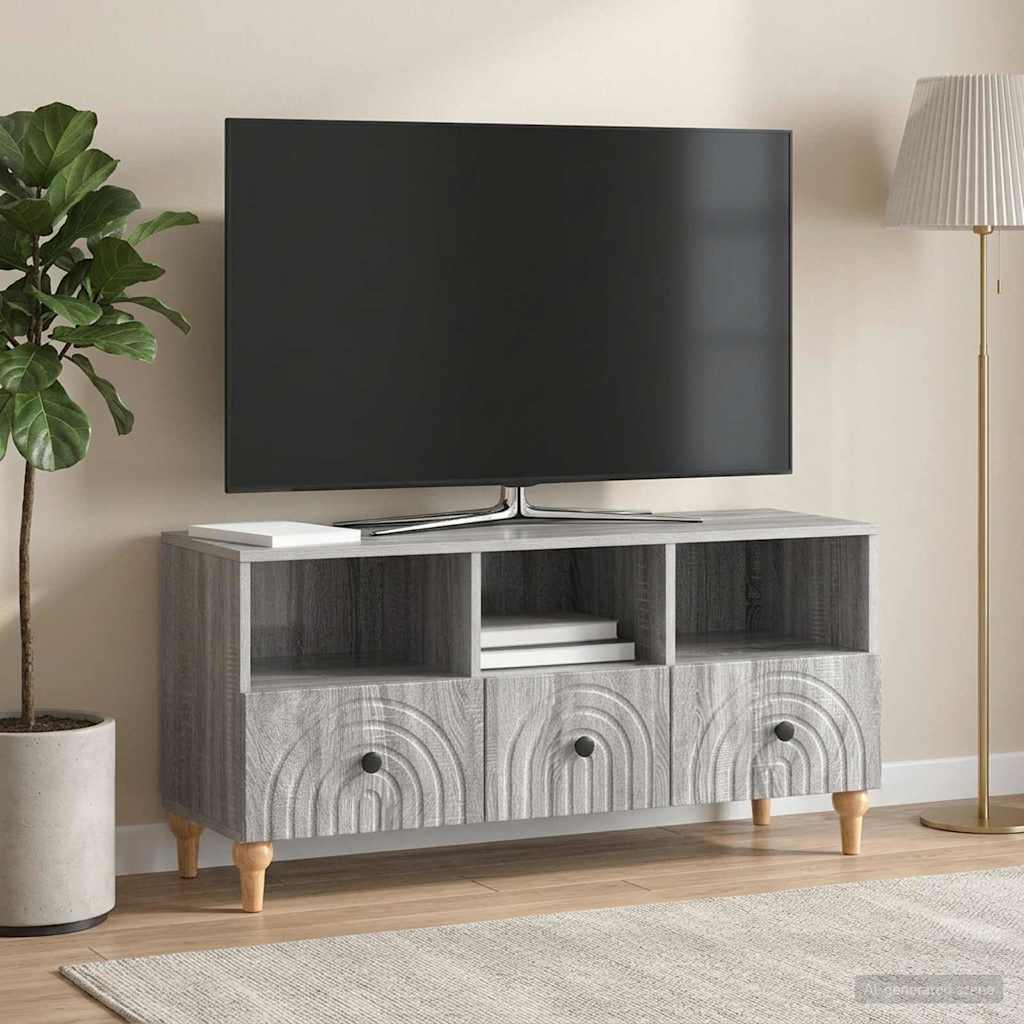 Mobile TV Sonoma grigia 102 x 34,5 x 50 cm Legno ingegnerizzato