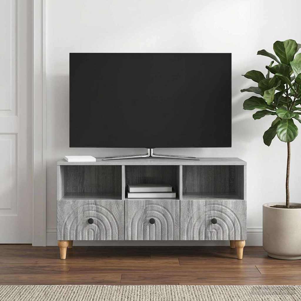 Mobile TV Sonoma grigia 102 x 34,5 x 50 cm Legno ingegnerizzato