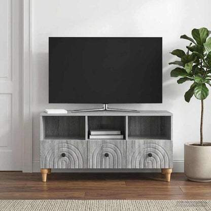 Mobile TV Sonoma grigia 102 x 34,5 x 50 cm Legno ingegnerizzato