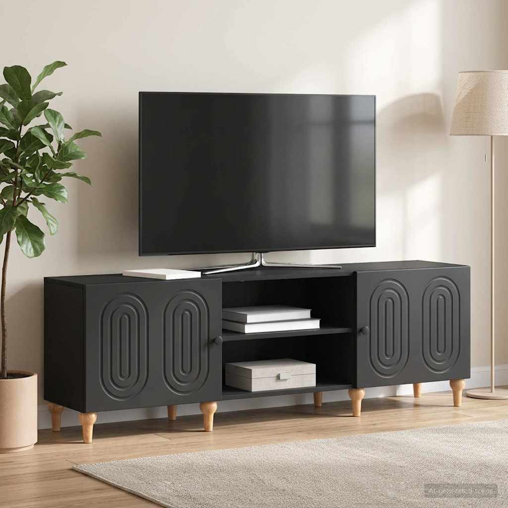 Mobile TV Nero 150 x 31 x 50 cm Legno ingegnerizzato
