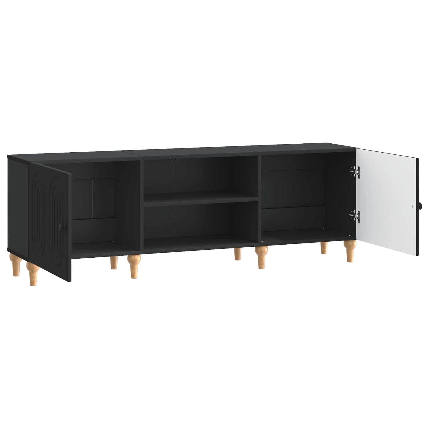 Mobile TV Nero 150 x 31 x 50 cm Legno ingegnerizzato