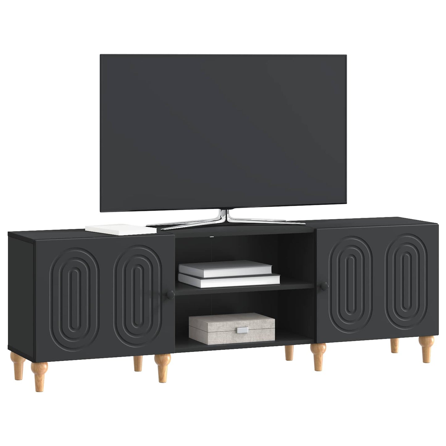 Mobile TV Nero 150 x 31 x 50 cm Legno ingegnerizzato