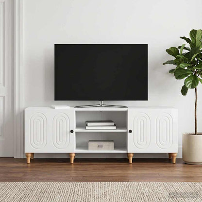 Mobile TV Bianco Lucido 150 x 31 x 50 cm Legno ingegnerizzato