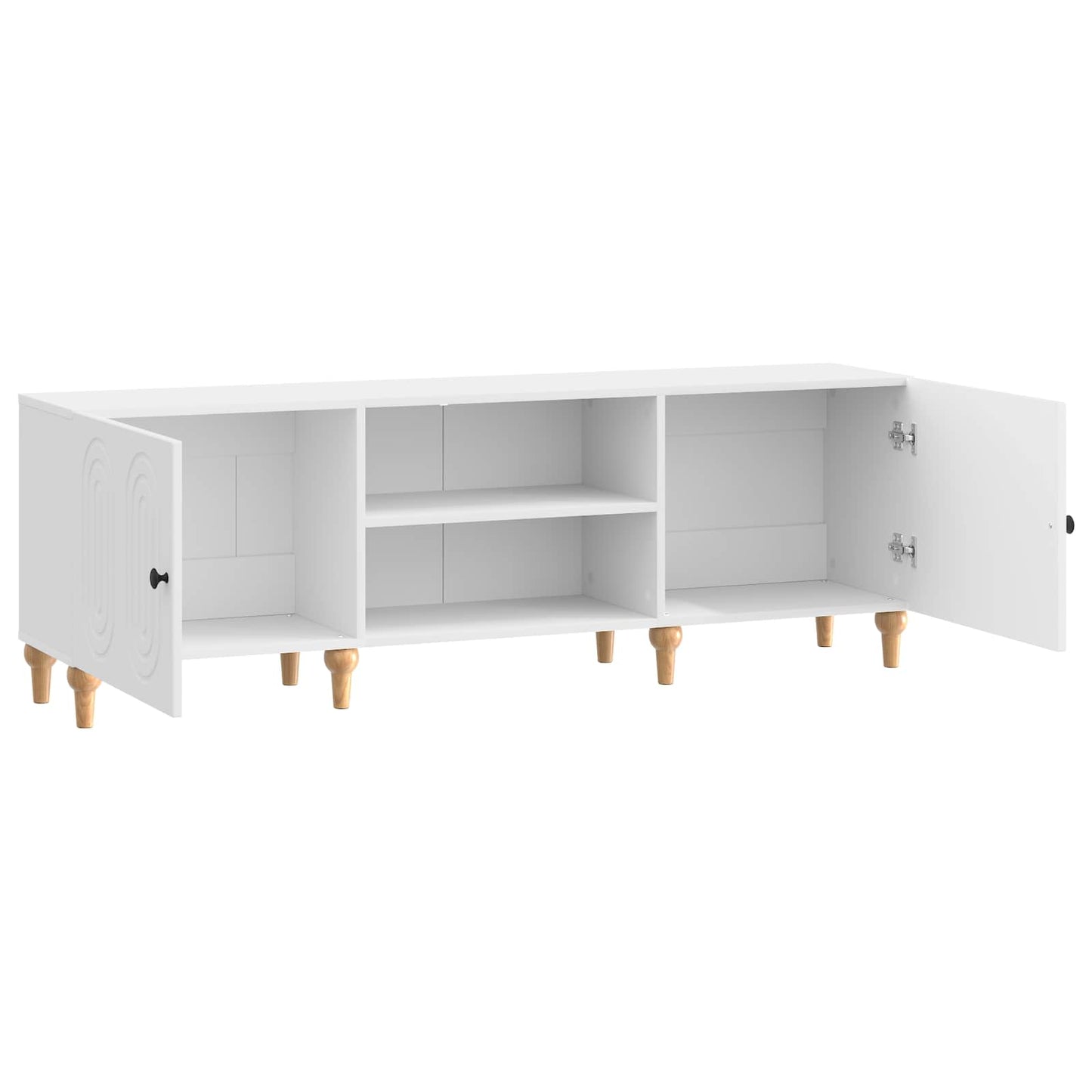 Mobile TV Bianco Lucido 150 x 31 x 50 cm Legno ingegnerizzato | homemem39