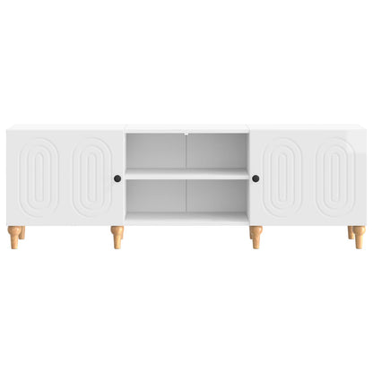 Mobile TV Bianco Lucido 150 x 31 x 50 cm Legno ingegnerizzato | homemem39