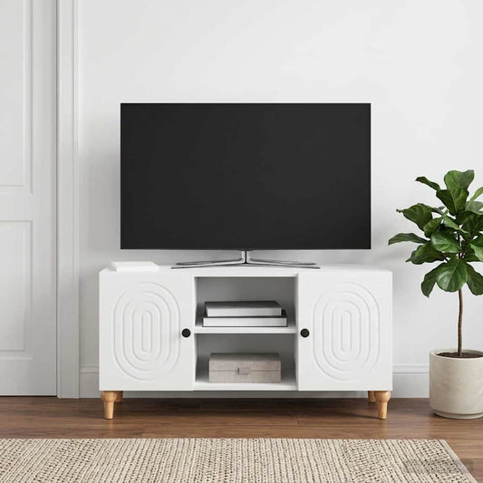 Mobile TV Bianco 102 x 34,5 x 50 cm Legno ingegnerizzato | homemem39