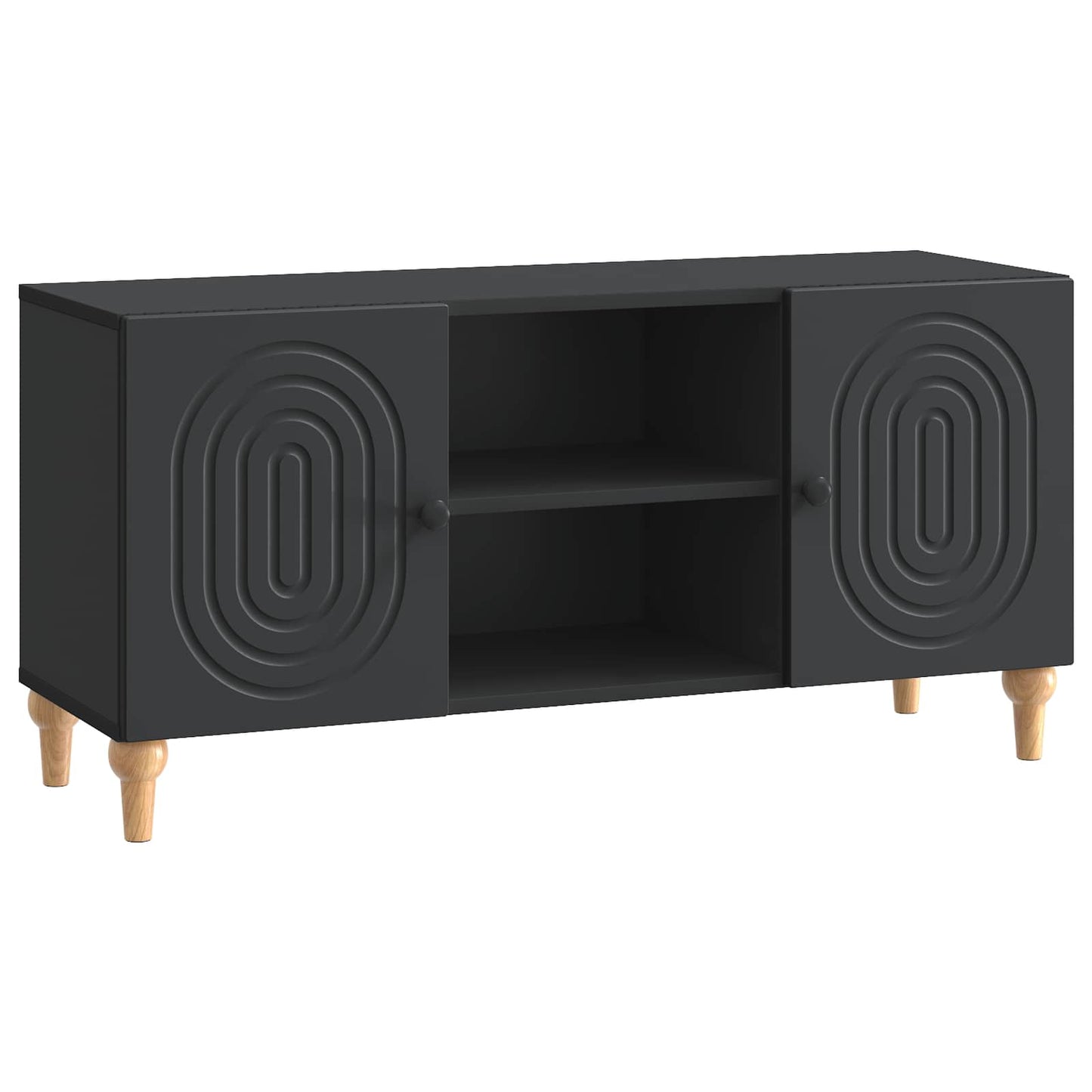 Mobile TV Nero 102 x 34,5 x 50 cm Legno ingegnerizzato | homemem39