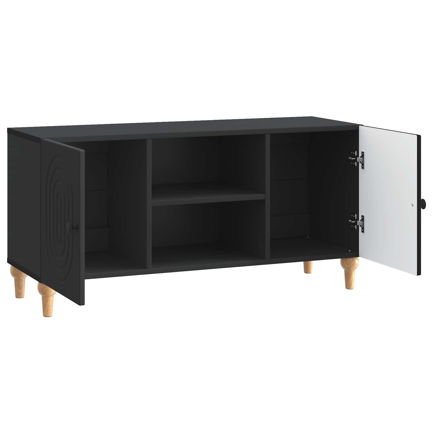 Mobile TV Nero 102 x 34,5 x 50 cm Legno ingegnerizzato