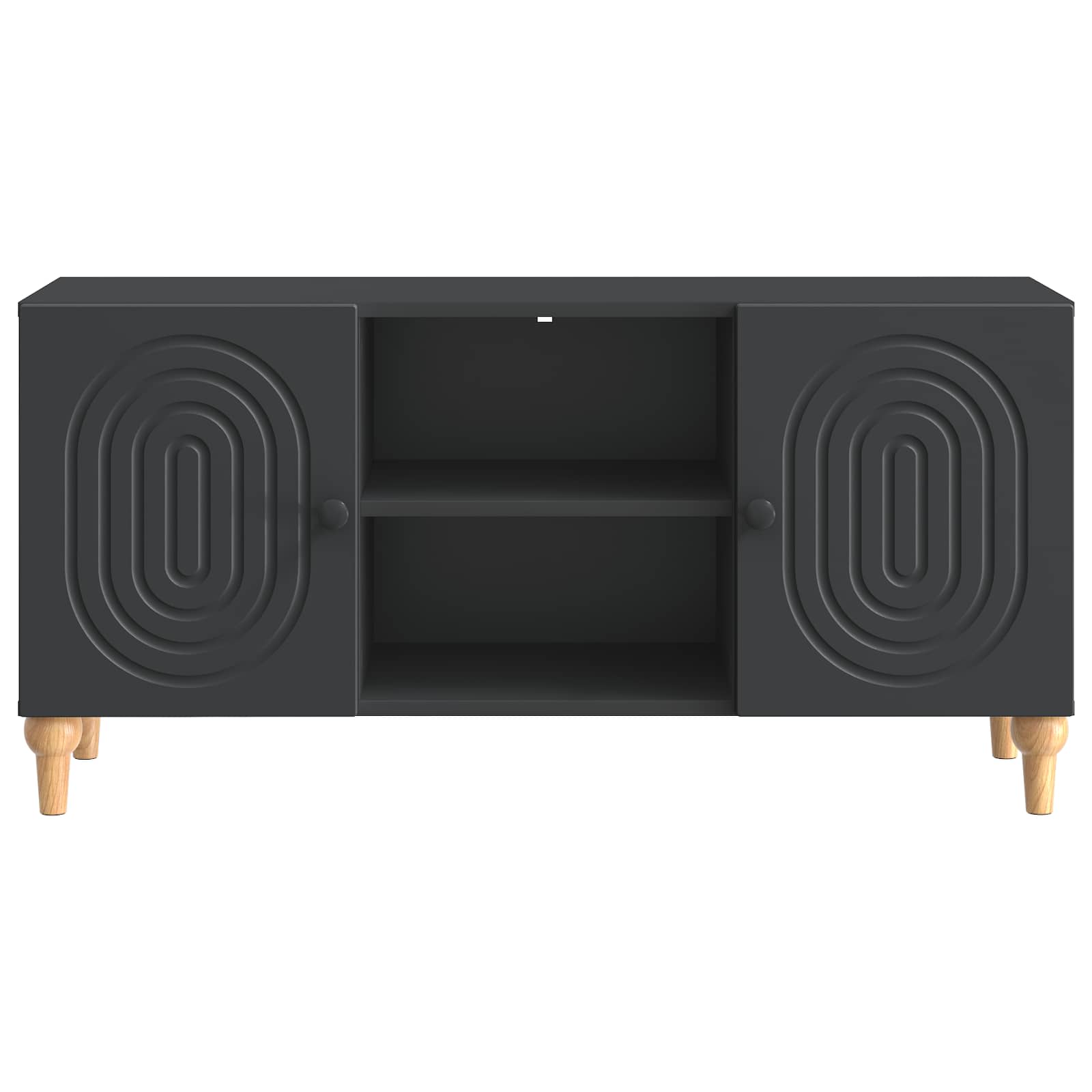 Mobile TV Nero 102 x 34,5 x 50 cm Legno ingegnerizzato | homemem39