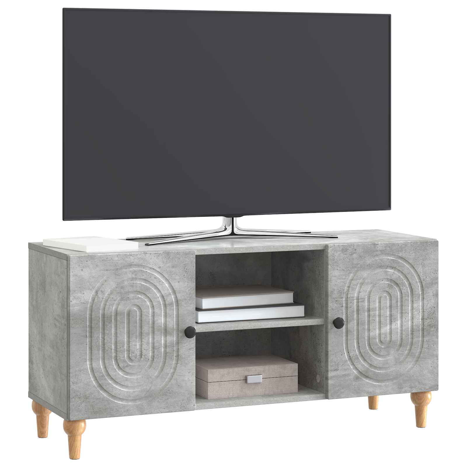 Mobile TV Grigio Cemento 102 x 34,5 x 50 cm | homemem39