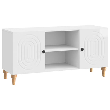 Mobile TV Bianco Lucido 102 x 34,5 x 50 cm Legno ingegnerizzato | homemem39