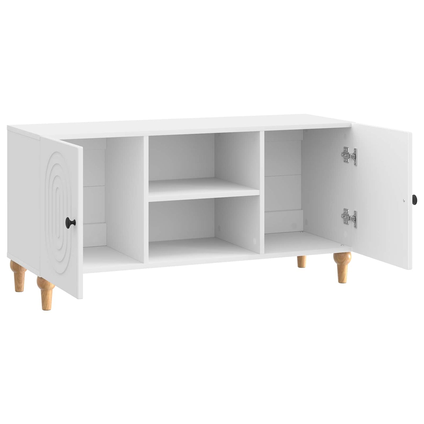 Mobile TV Bianco Lucido 102 x 34,5 x 50 cm Legno ingegnerizzato