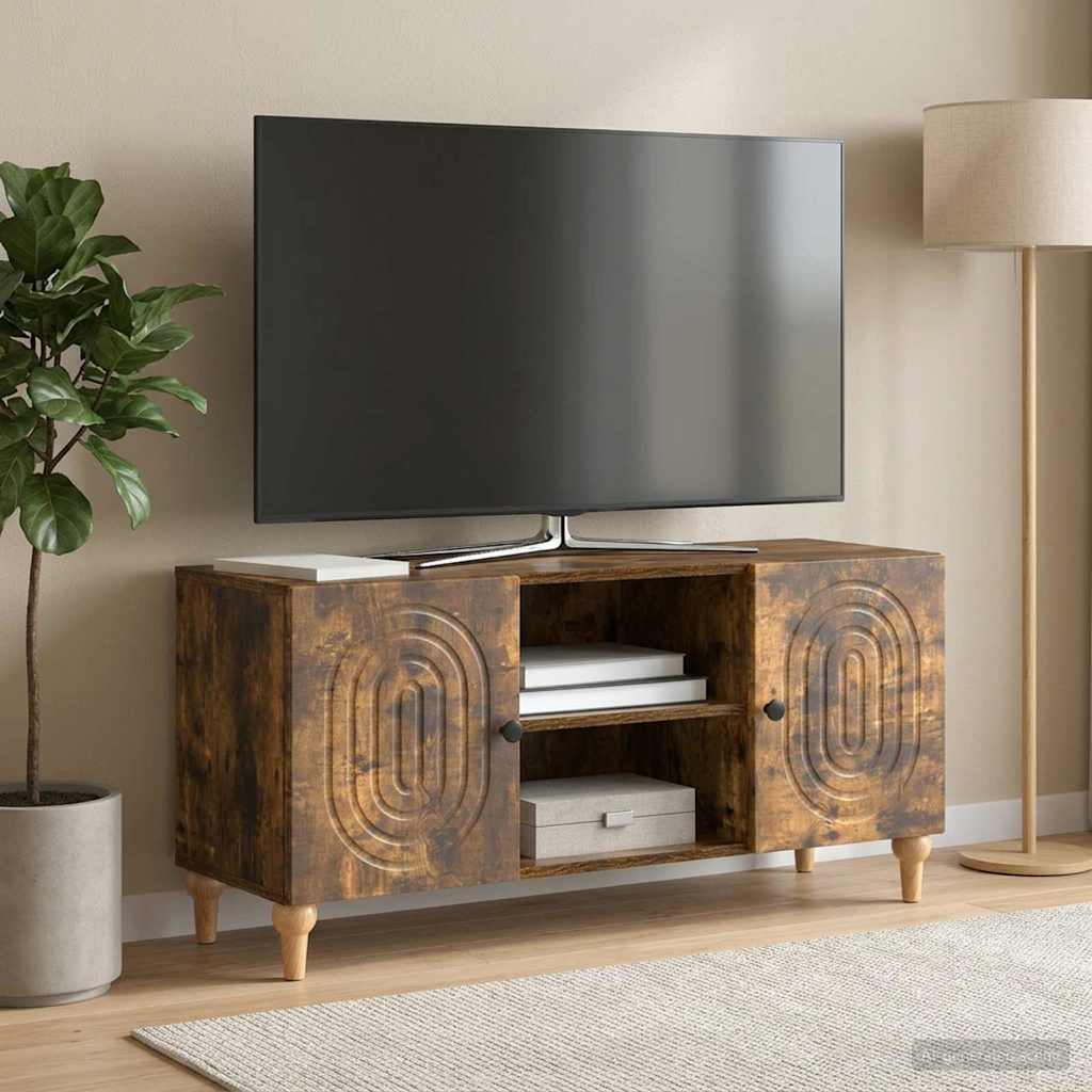 Mobile TV Rovere Fumo 102 x 34,5 x 50 cm Legno ingegnerizzato