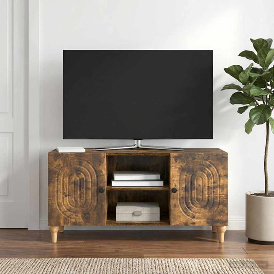 Mobile TV Rovere Fumo 102 x 34,5 x 50 cm Legno ingegnerizzato