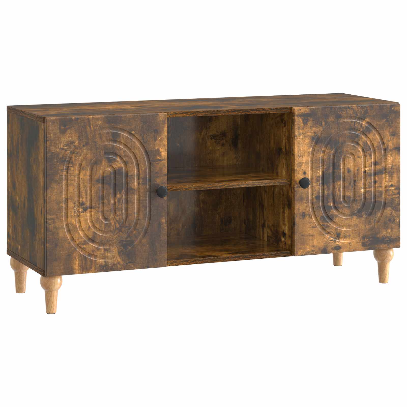 Mobile TV Rovere Fumo 102 x 34,5 x 50 cm Legno ingegnerizzato | homemem39